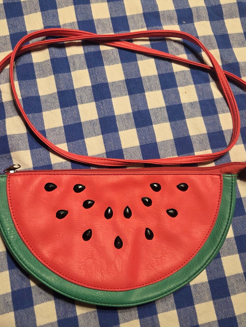 Watermelon Crossbody Bag - Red & Green - Picture 3 of 5